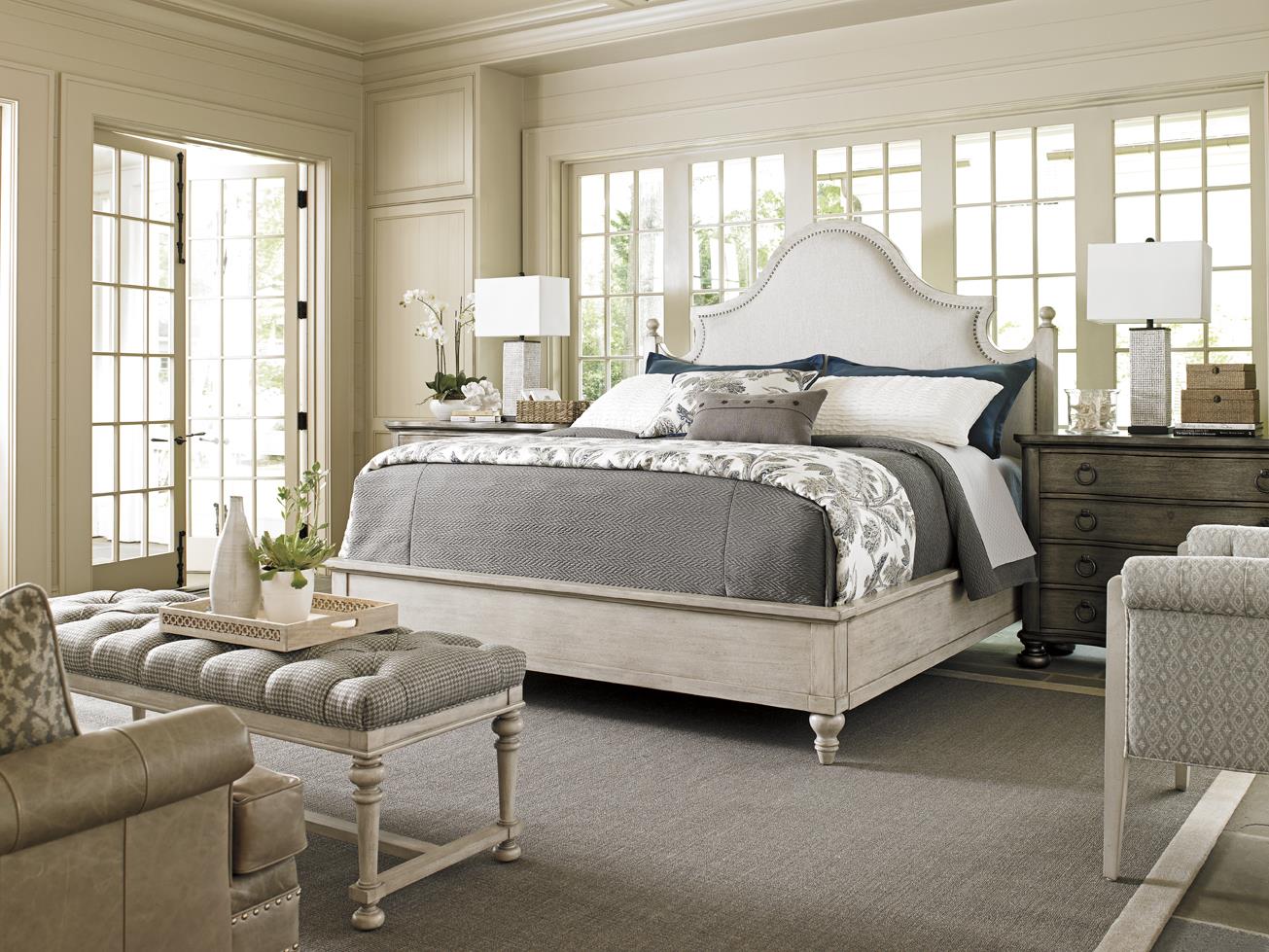 Lexington Oyster Bay 714144C KingSized Arbor Hills Upholstered Bed